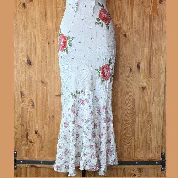 NEW FOR LOVE AND LEMONS ROSEBUD MIDI DRESS IN WHITE #2 SIZE S - Picture 4 of 11